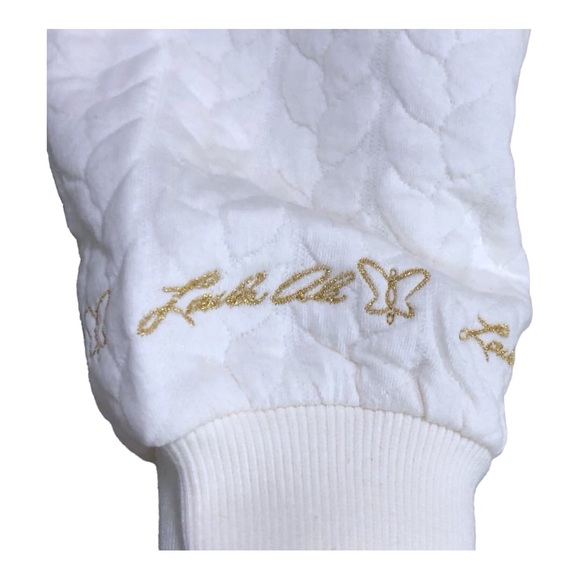 Laila Ali Cable Knit Sweatshirt Jacquard Pullover Sweater in Whisper White. NWT! - Picture 2 of 5